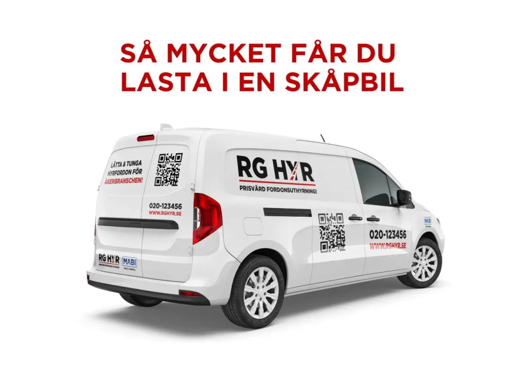 Hur mycket får man lasta i en skåpbil?