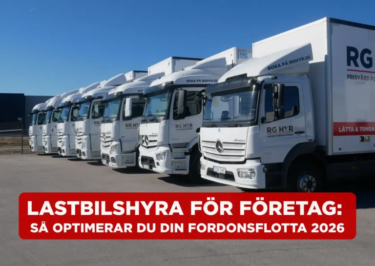 Lastbilshyra för företag: Så optimerar du din fordonsflotta 2026
