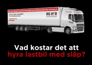 Vad kostar det att hyra lastbil med släp?