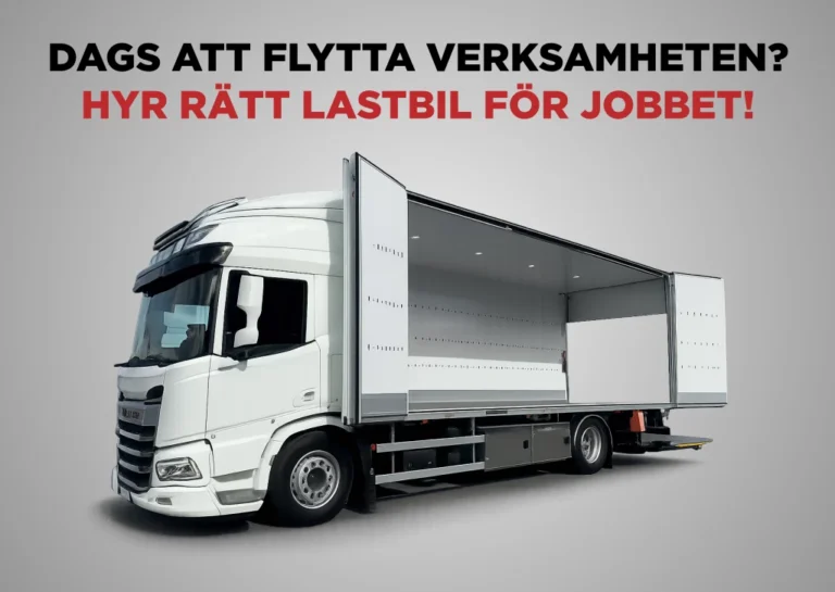 Vilken typ av flyttbil bör företag hyra?
